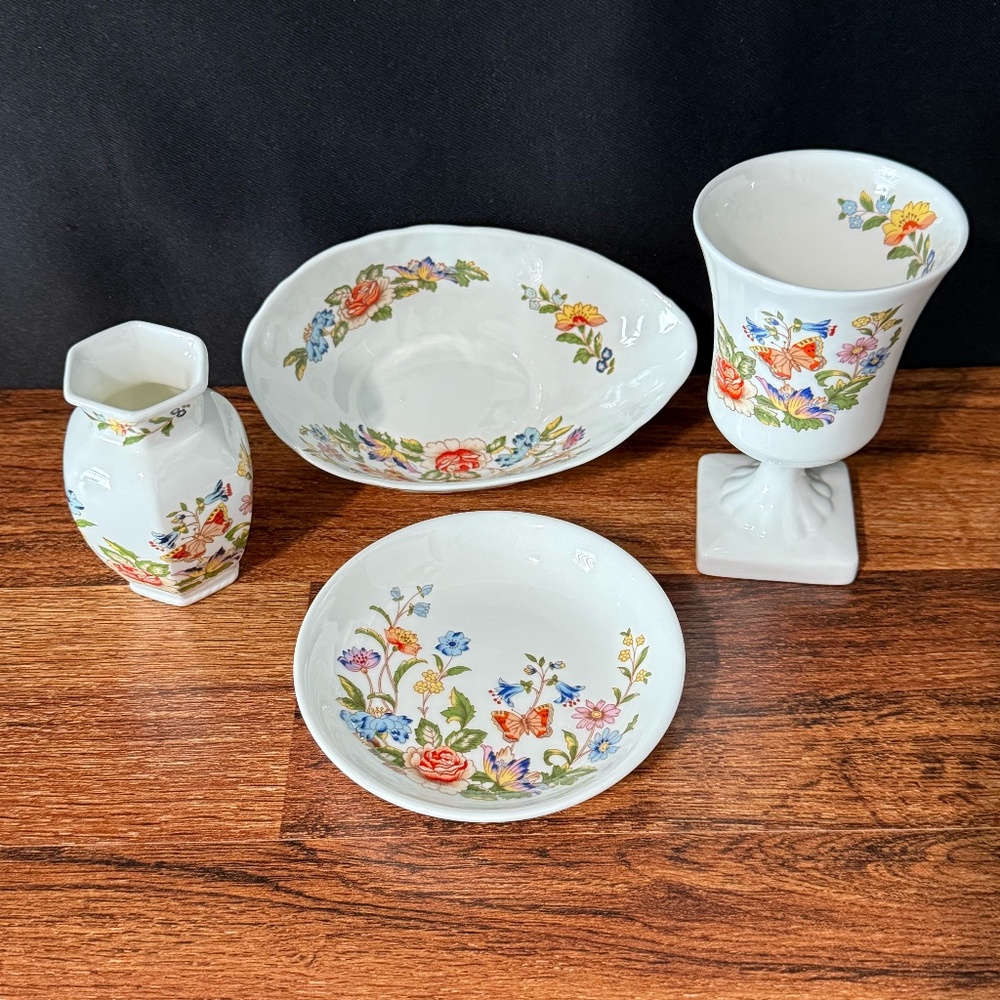 AYNSLEY Fine English Bone China Cottage Garden Set